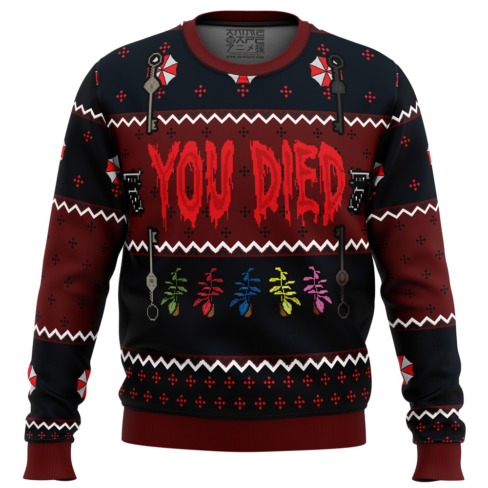 resident evil you died ugly christmas sweater ana2207 4205 - Fandomaniax Store