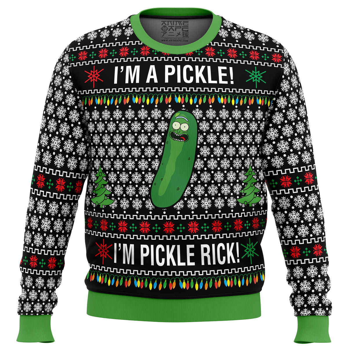rick and morty pickle rick ugly christmas sweater ana2207 6247 - Fandomaniax Store