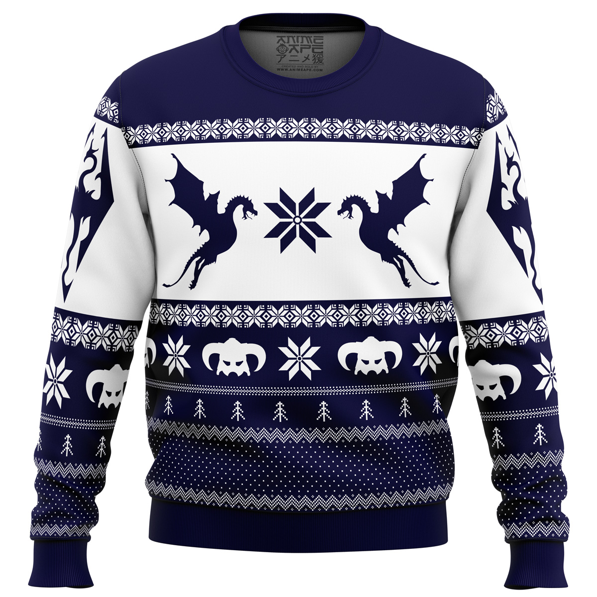 skyrim dragon ugly christmas sweater ana2207 4965 - Fandomaniax Store