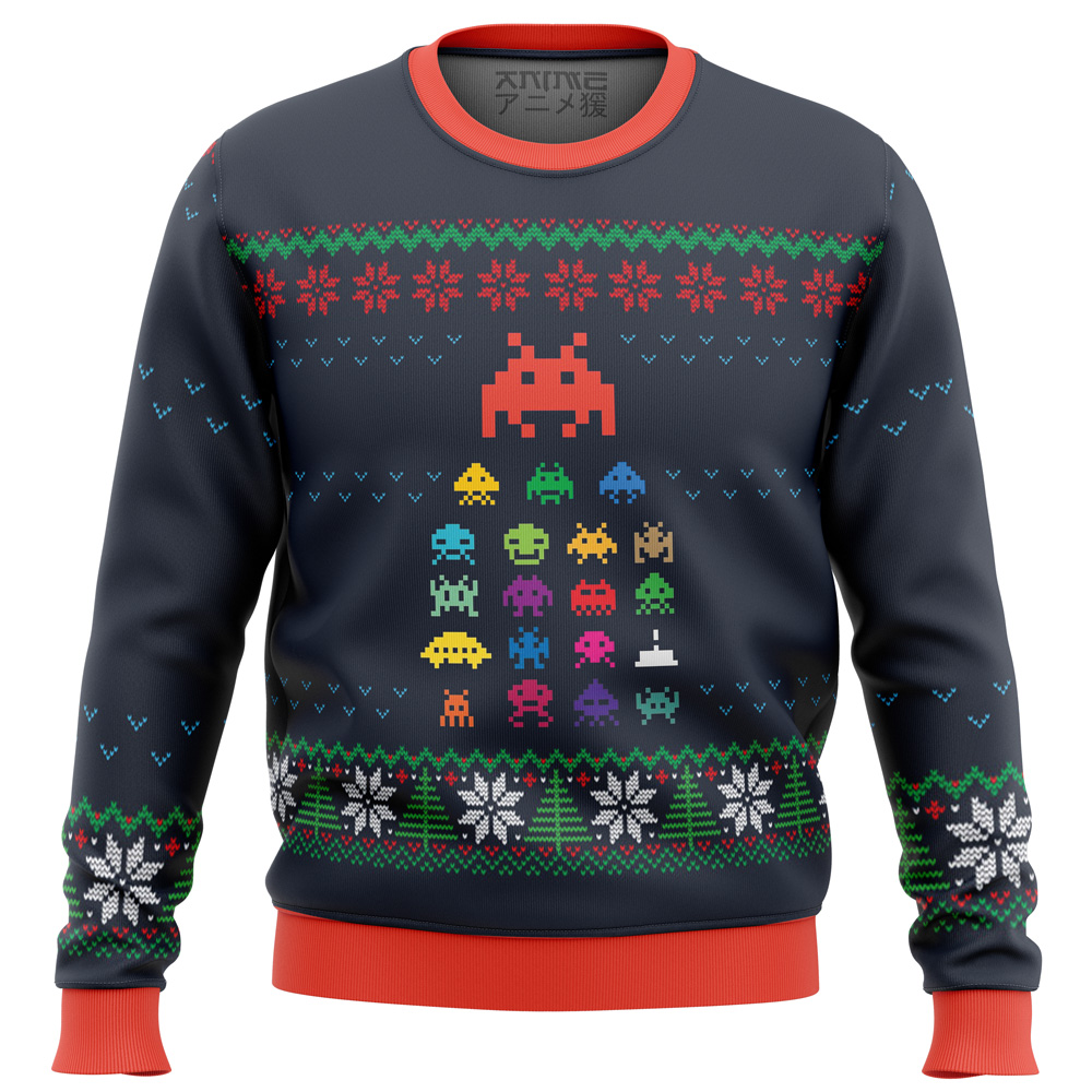 space invaders ugly christmas sweater ana2207 6495 - Fandomaniax Store