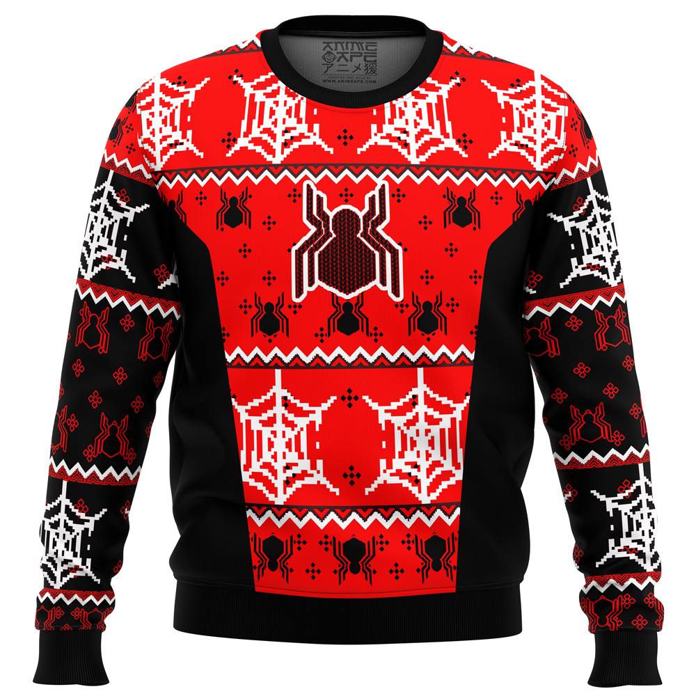 spiderman uniform ugly christmas sweater ana2207 1991 - Fandomaniax Store
