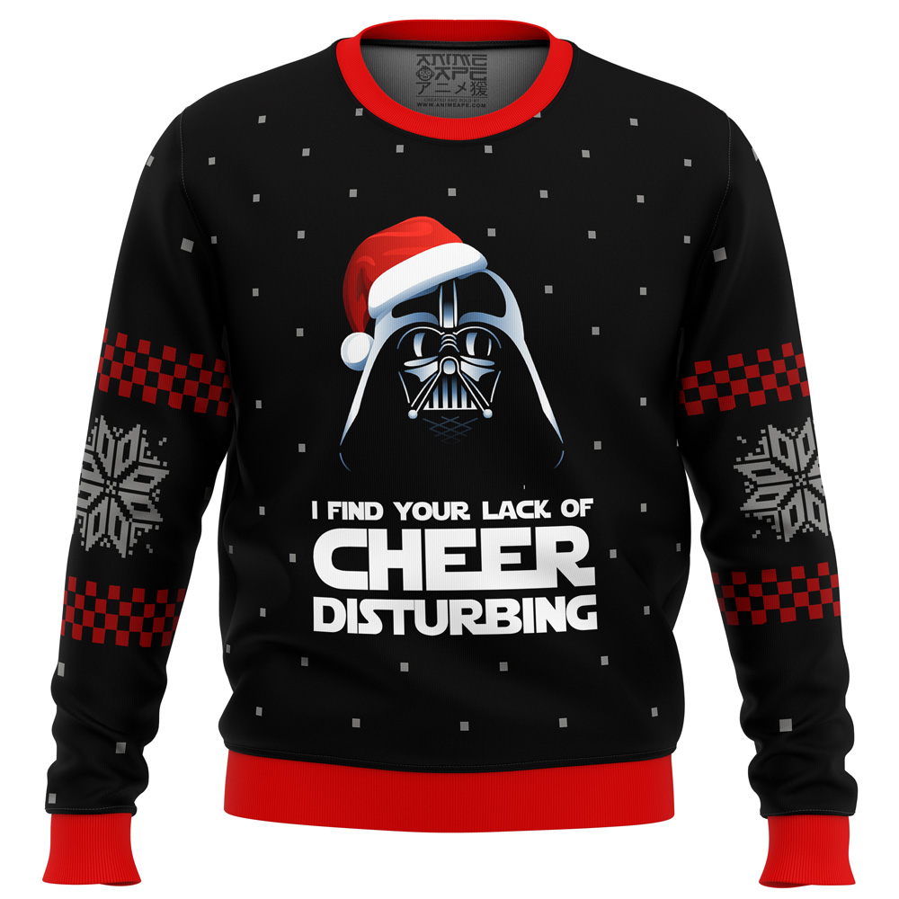 star wars vader lack of cheer ugly christmas sweater ana2207 8742 - Fandomaniax Store
