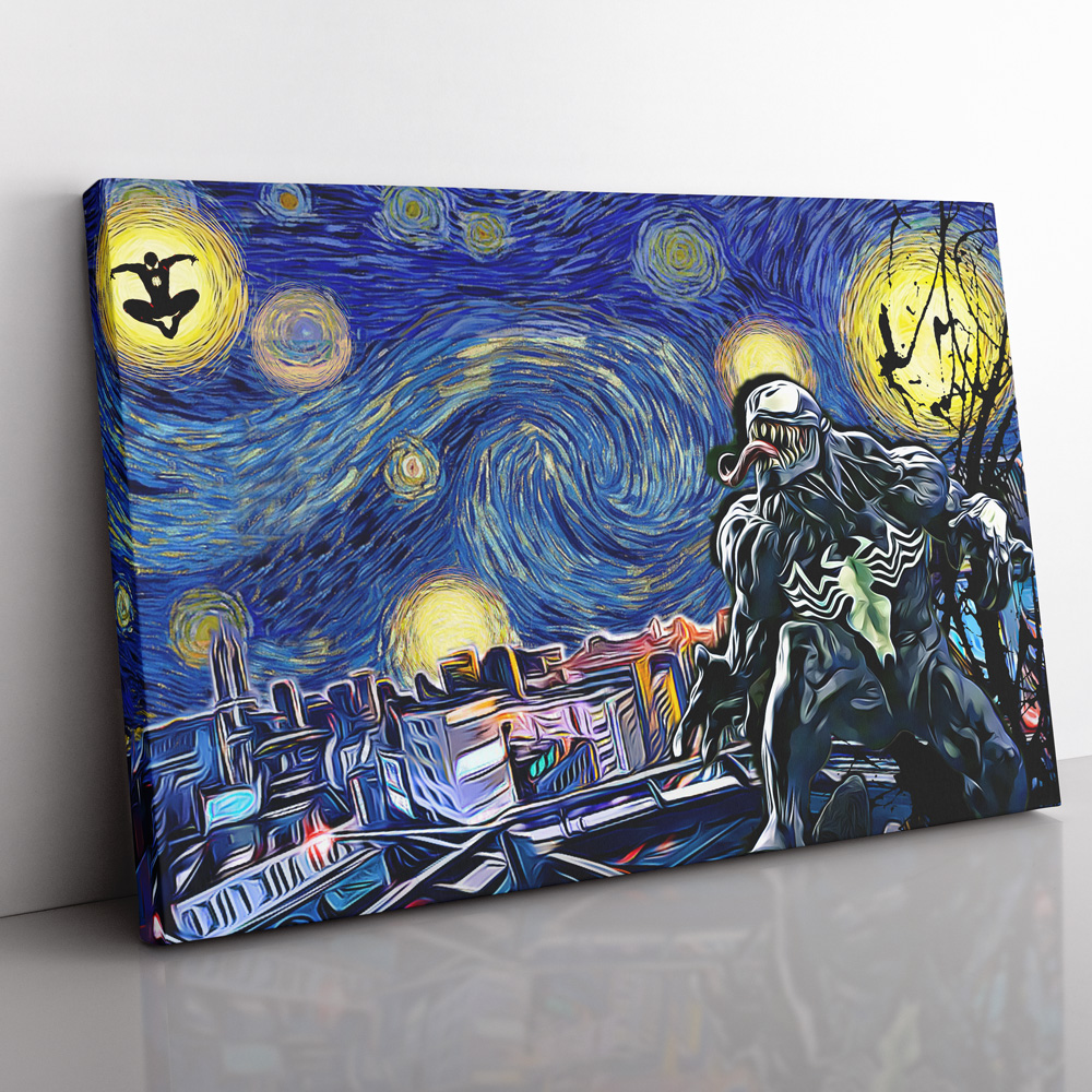 starry night venom canvas print wall art ana2207 6368 - Fandomaniax Store