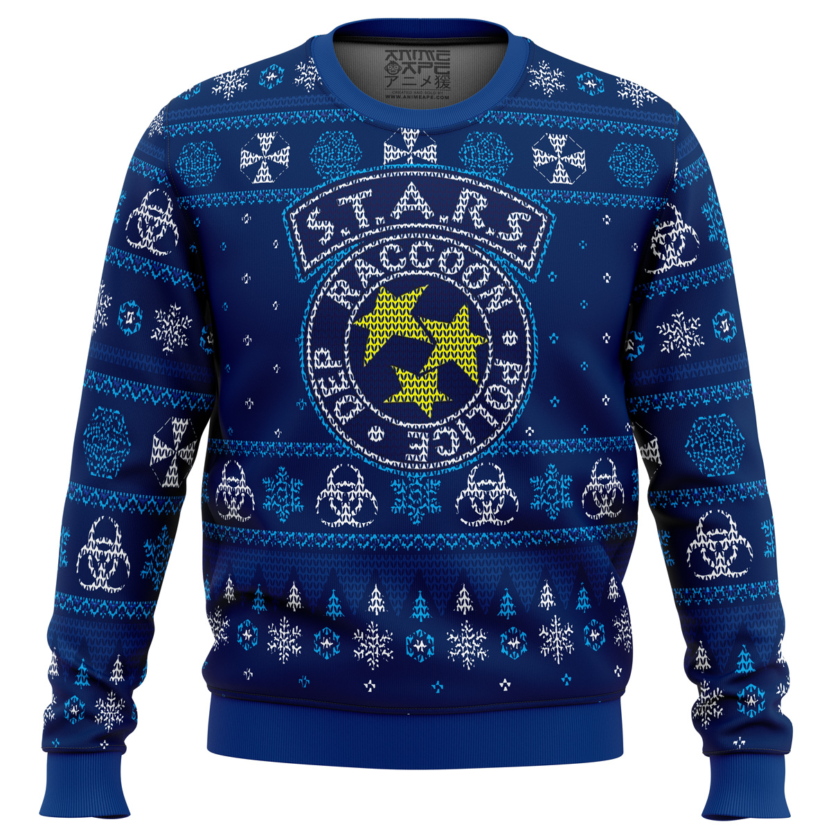 stars racoon city police resident evil ugly christmas sweater ana2207 3844 - Fandomaniax Store