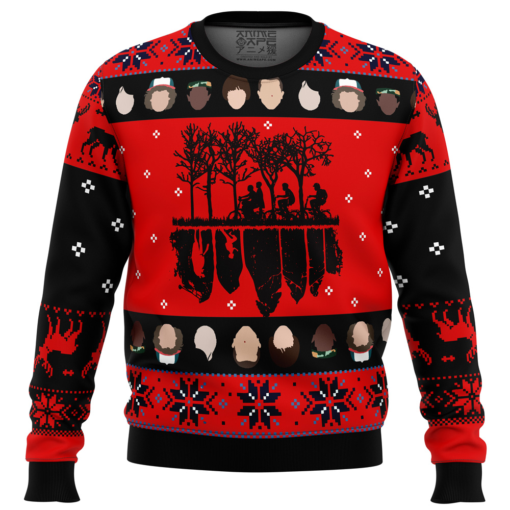 stranger things ugly christmas sweater ana2207 7463 - Fandomaniax Store