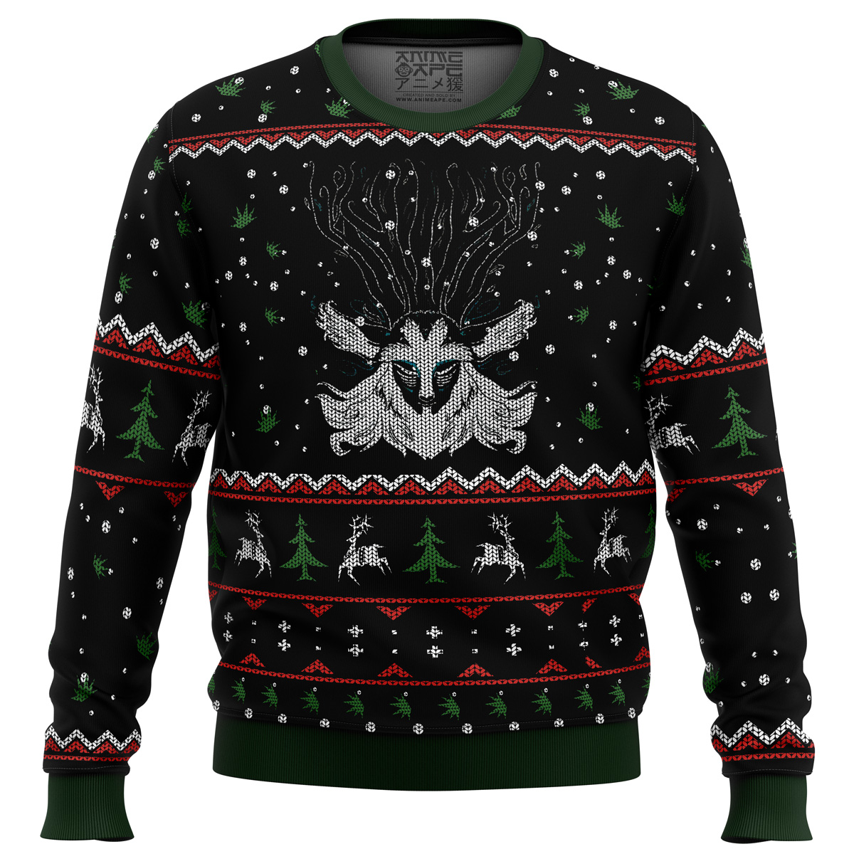 studio ghibli forest spirit princess mononoke miyazaki ugly christmas sweater ana2207 1619 - Fandomaniax Store