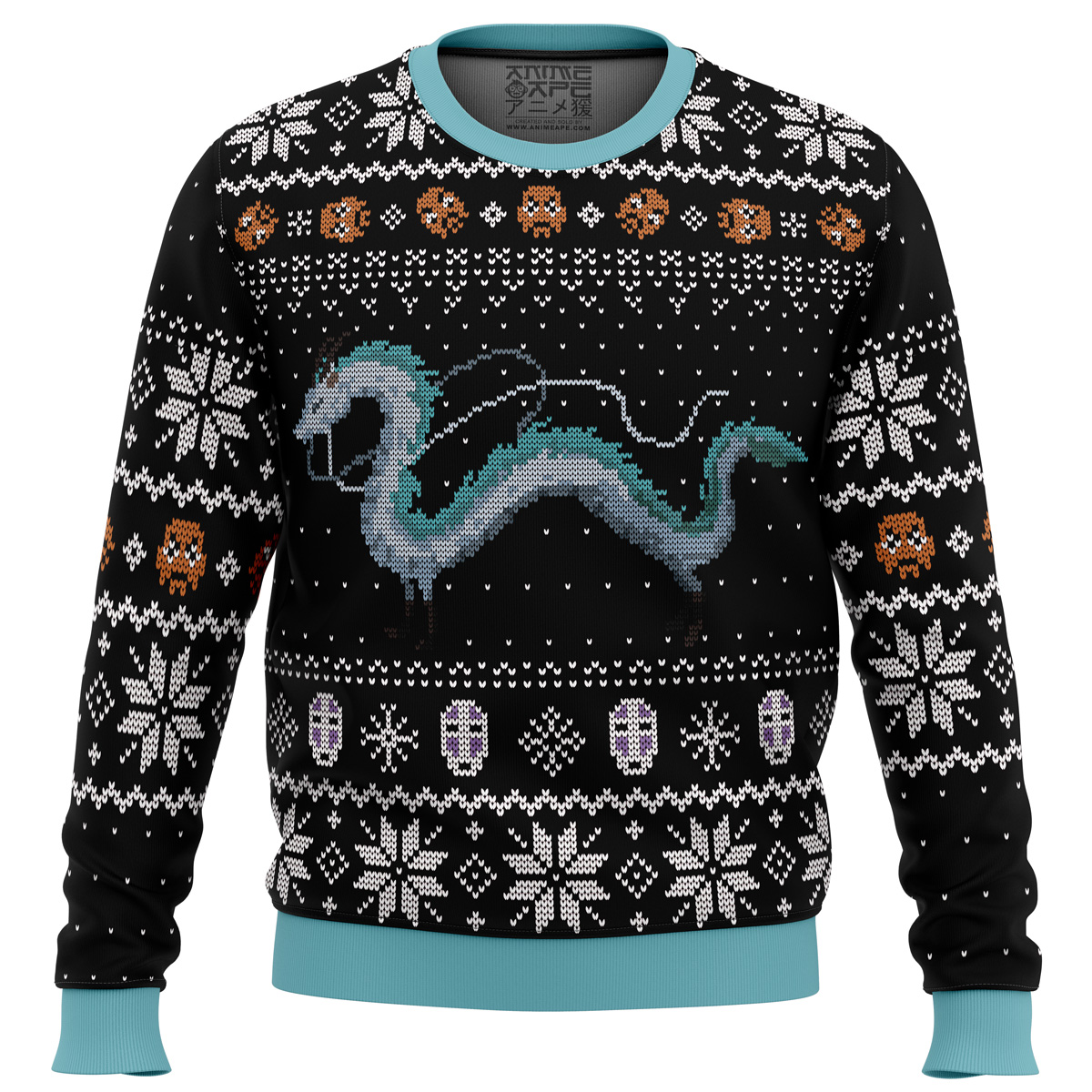 studio ghibli haku spirited away miyazaki ugly christmas sweater ana2207 1493 - Fandomaniax Store