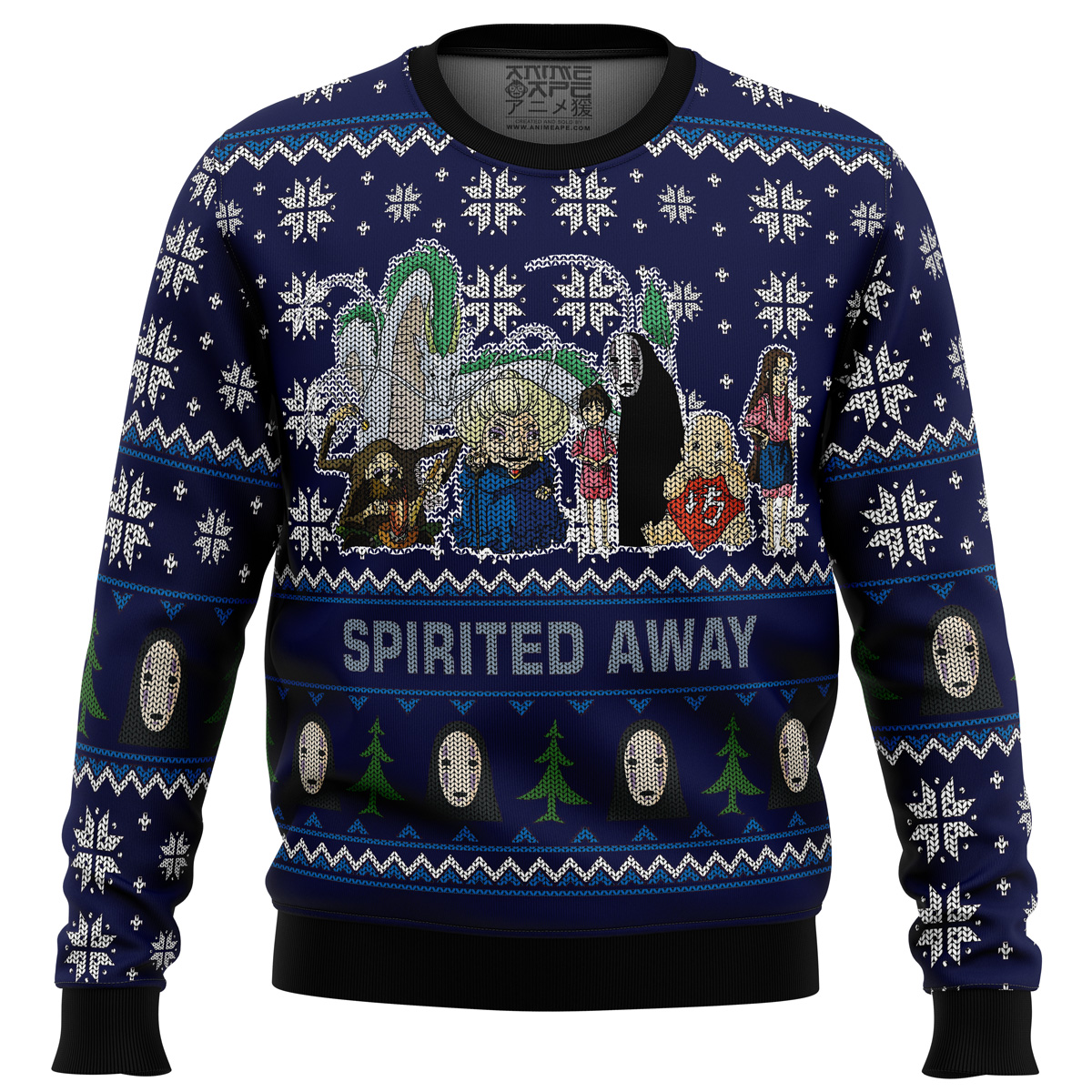 studio ghibli spirited away squad ugly christmas sweater ana2207 8002 - Fandomaniax Store