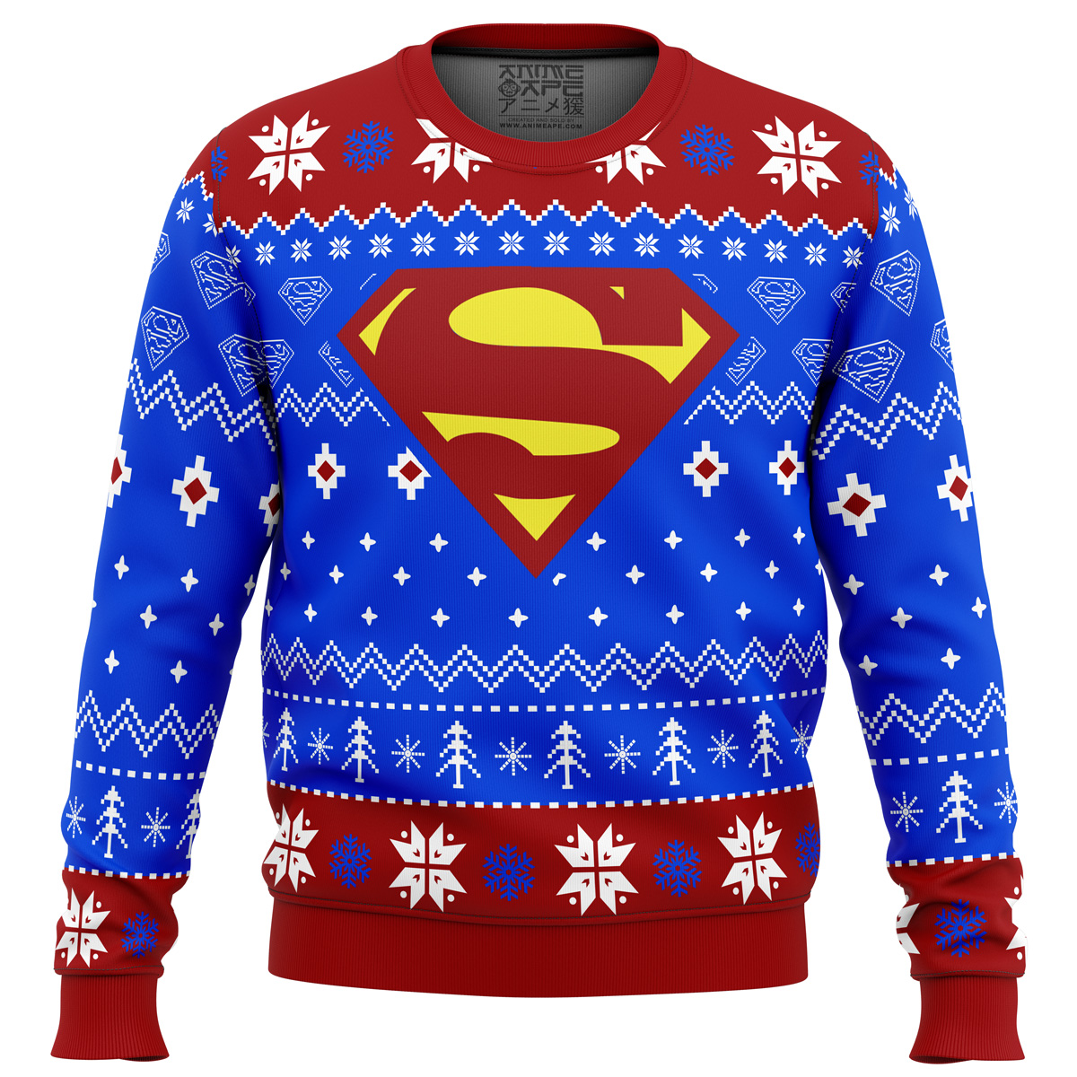 super heroes superman christmas ugly christmas sweater ana2207 7452 - Fandomaniax Store