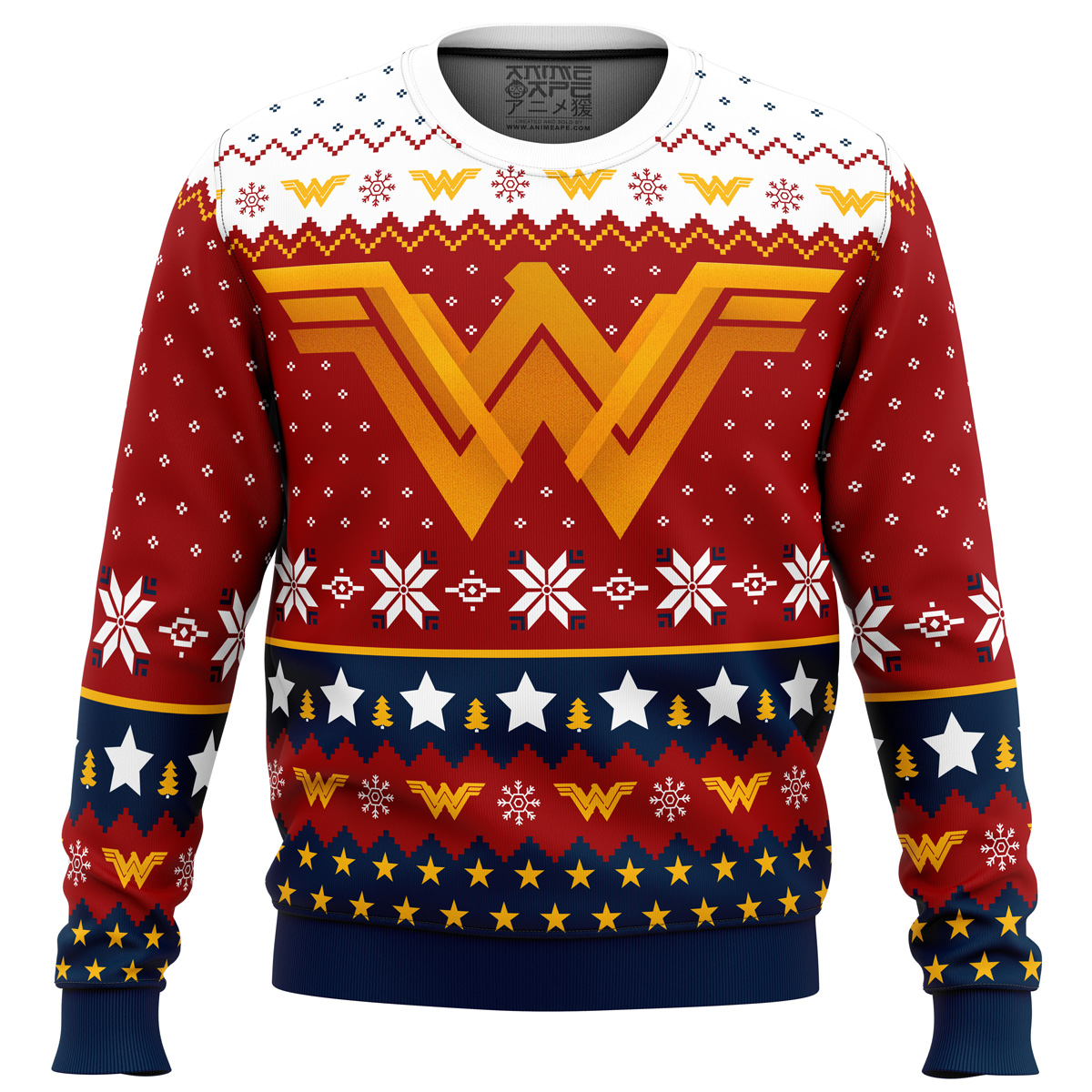 super heroes wonder woman christmas ugly christmas sweater ana2207 2283 - Fandomaniax Store