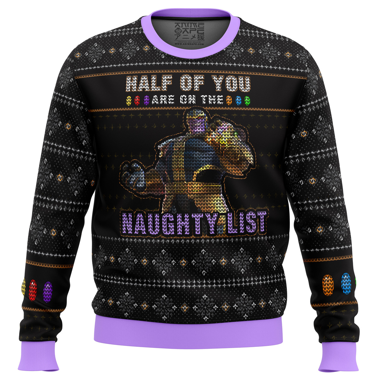 thanos naughty list ugly christmas sweater ana2207 2673 - Fandomaniax Store