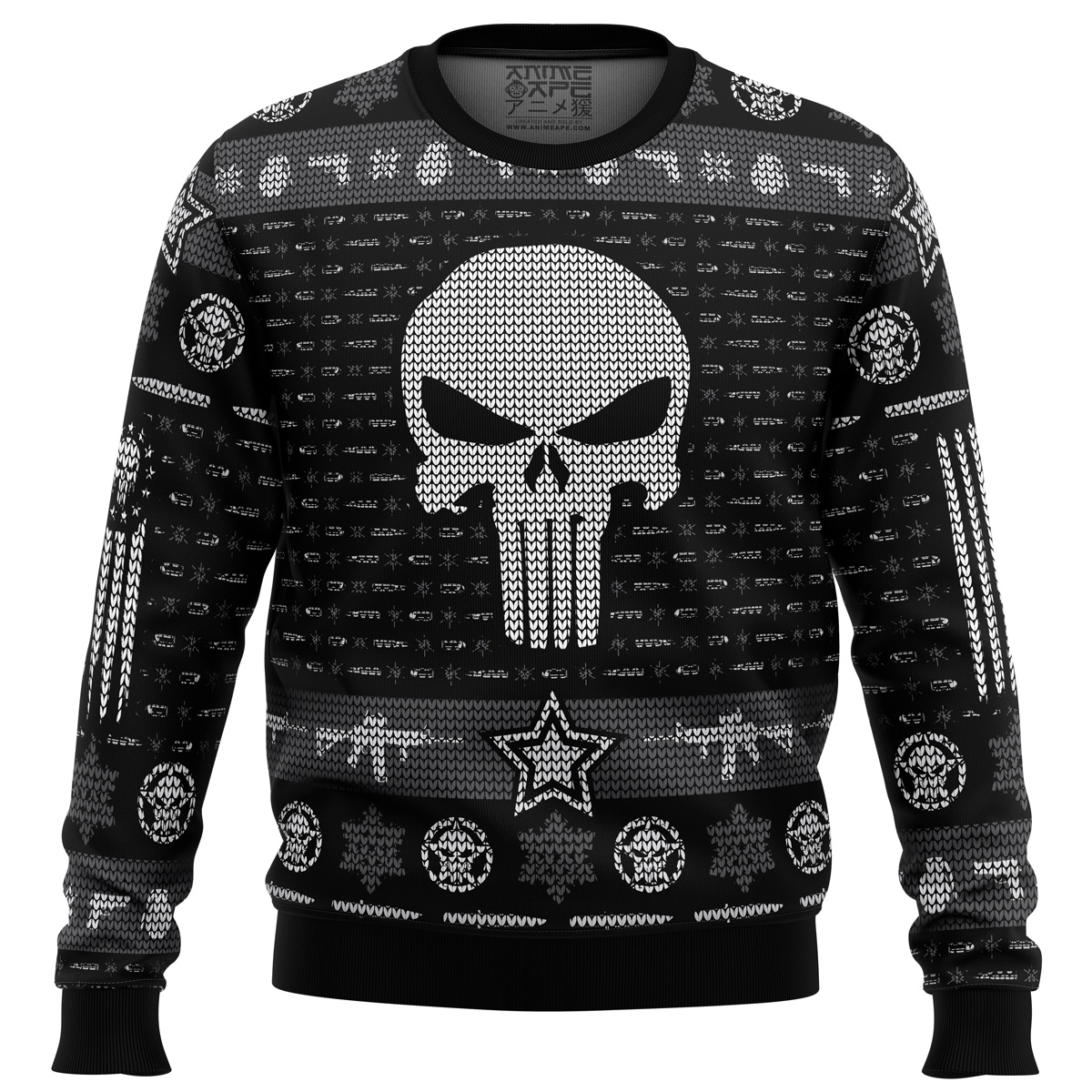 the punisher ugly christmas sweater ana2207 4794 - Fandomaniax Store