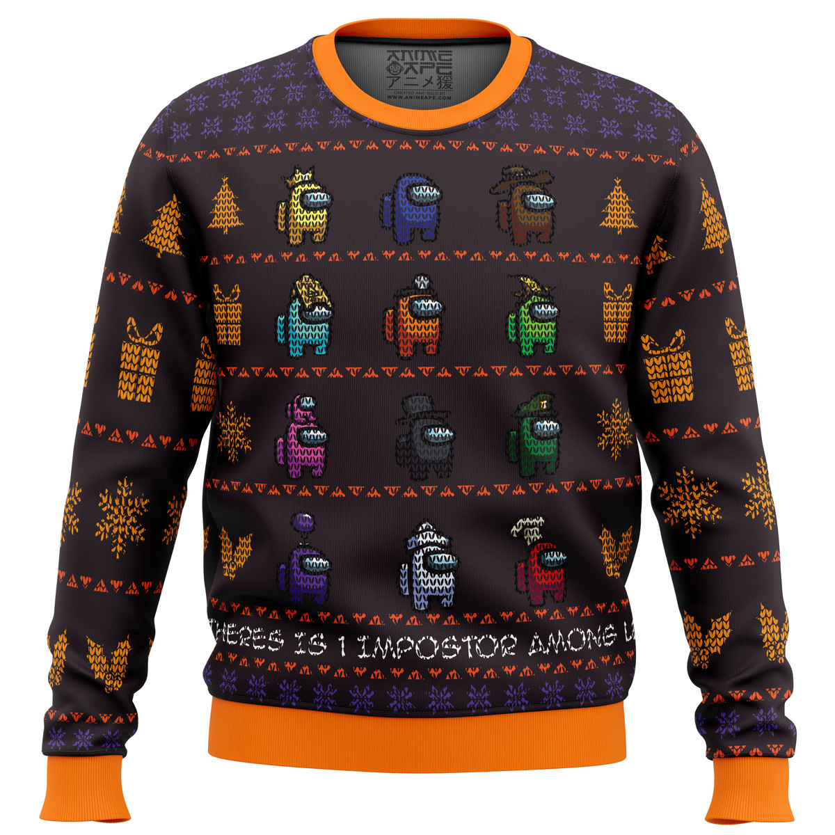 there is one impostor among us ugly christmas sweater ana2207 5393 - Fandomaniax Store