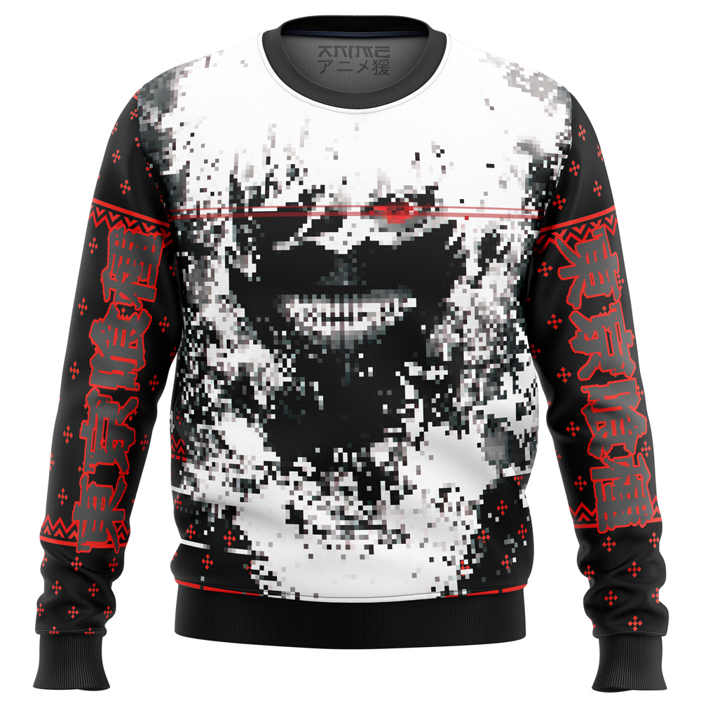 tokyo ghoul kaneki splatter ugly christmas sweater ana2207 7281 - Fandomaniax Store