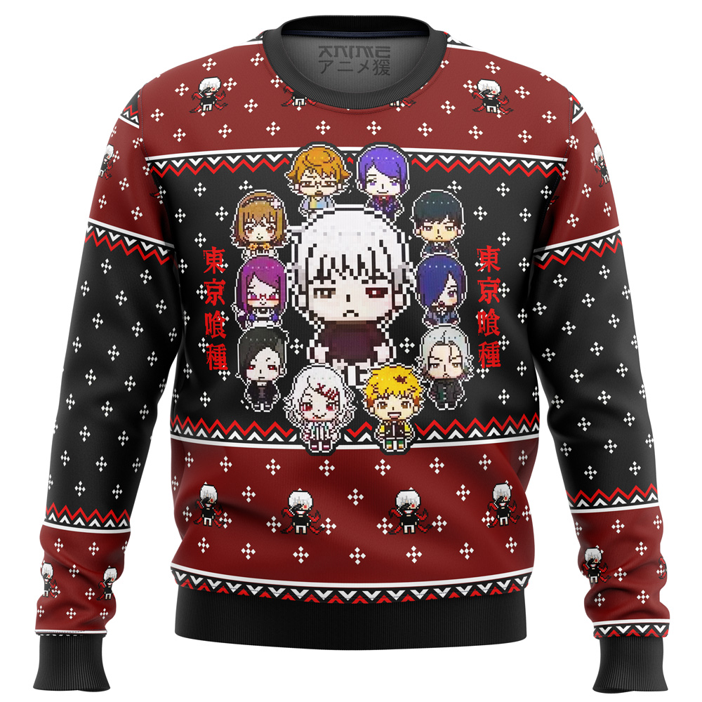 tokyo ghoul sprites ugly christmas sweater ana2207 7544 - Fandomaniax Store