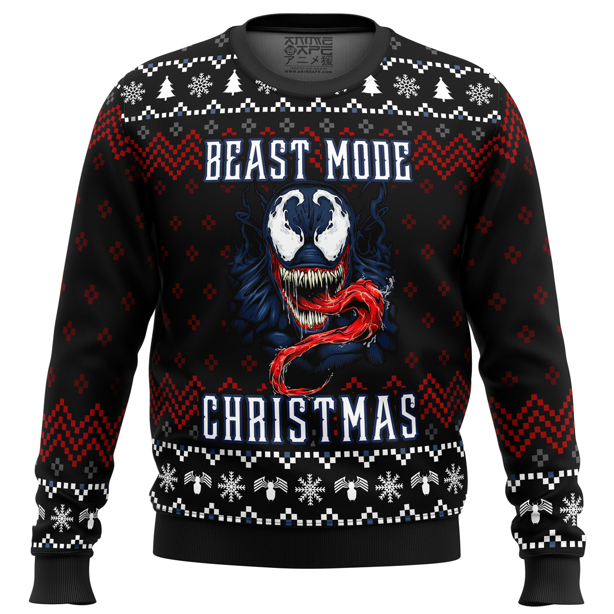 venom beast mode christmas ugly christmas sweater ana2207 4150 - Fandomaniax Store