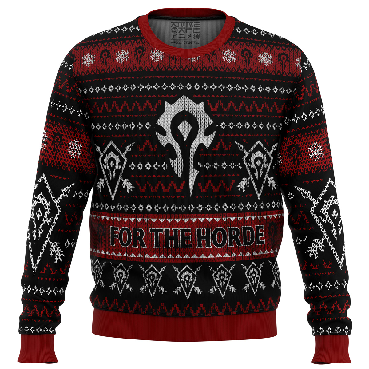 world of warcraft for the horde ugly christmas sweater ana2207 7553 - Fandomaniax Store