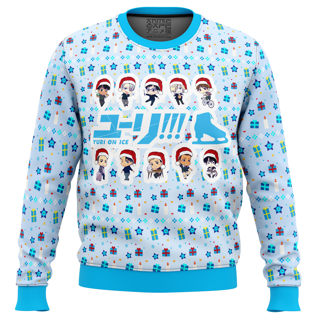 yuri on ice cute chibi ugly christmas sweater ana2207 4430 - Fandomaniax Store