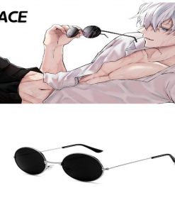 ACE Anime Jujutsu Kaisen Gojo Satoru Cosplay Props Black Glasses Steampunk Round Frame Eyewear Sunglasses Accessories - Fandomaniax Store