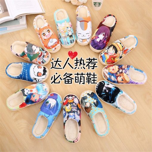 Anime Black Butler Sebastian Michaelis Cosplay Slippers Adult Unisex Cotton Family Adult Shoes Gift 1 - Fandomaniax Store