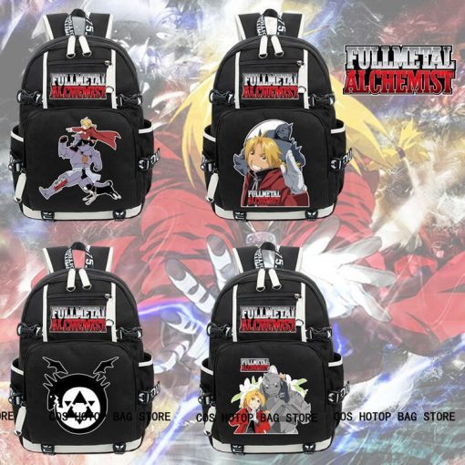 Anime Fullmetal Alchemist Backpack Knapsack Packsack Travel School Otaku Bags 1 - Fandomaniax Store