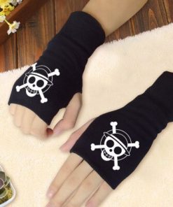 Anime ONE PIECE Monkey D Luffy cosplay Black Gloves Wrist Cuffs Men Women Gothic Gloves Arm 1 - Fandomaniax Store