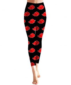 CLOOCL Women Legging Akatsuki Red cloud Pattern Printed High Waist Elasticity Legging Female for Indoor Fitness 1 - Fandomaniax Store