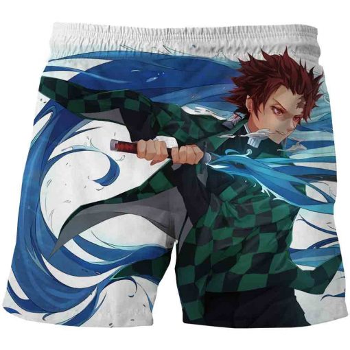 Demon Slayer Anime 3D Print Men Swimming Trunks Swimwear Shorts Beachwear Men Beach Shorts Swimsuit Surf 3 - Fandomaniax Store