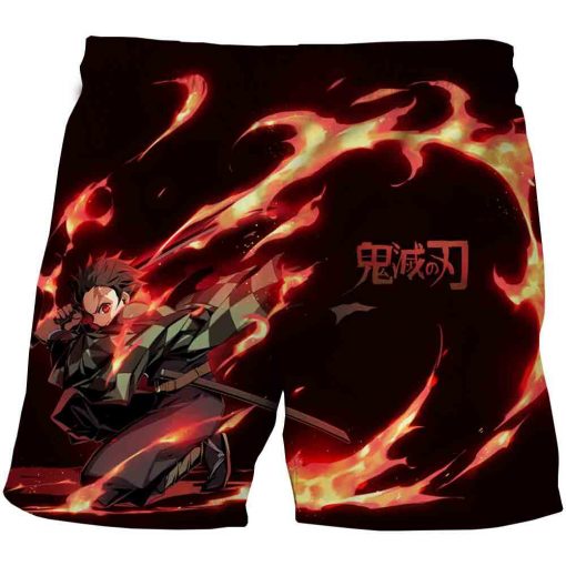 Demon Slayer Anime 3D Print Men Swimming Trunks Swimwear Shorts Beachwear Men Beach Shorts Swimsuit Surf 5 - Fandomaniax Store