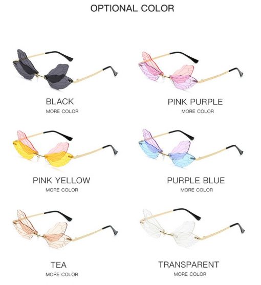 Demon Slayer Cosplay Sunglasses Kochou Shinobu Butterfly Sunglasses UV Protection Vintage Metal Rimless Halloween Glasses Gift 4 - Fandomaniax Store