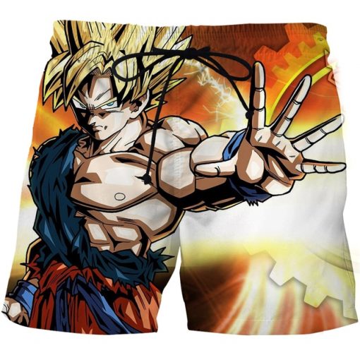 Fire Goku Anime 3D Printed Beach Shorts Men s Swim Shorts Men Board Shorts Plus Size 14.jpg 640x640 14 - Fandomaniax Store