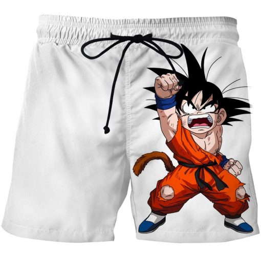Fire Goku Anime 3D Printed Beach Shorts Men s Swim Shorts Men Board Shorts Plus Size - Fandomaniax Store