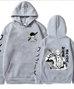 Funny Anime One Piece Hoodies Men Women Long Sleeve Sweatshirt Roronoa Zoro Bluzy Tops Clothes Anime 5 - Fandomaniax Store