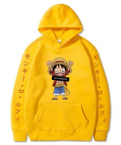 Japan Anime One Piece Luffy Hoodie Unisex Sunny Active Graphic Sweatshirt 2021 Fashionable Streetwear 2 - Fandomaniax Store