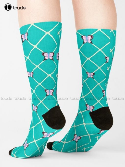 Jolyne Pattern Jjba Jojos Bizarre Adventure Socks Long Black Socks Unisex Adult Teen Youth Socks Custom 1 - Fandomaniax Store