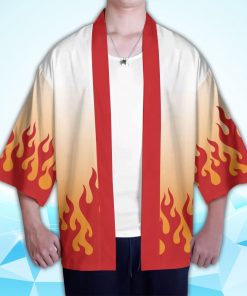 New Anime Demon Slayer Kisatsutai Rengoku Kyoujurou Cosplay Costumes Kimono Teens Cloak Jacket Cardigan Haori Pajama 1 - Fandomaniax Store