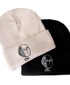 ONE PUNCH MAN Anime Cotton Casual Beanies for Men Women Knitted Winter Hat Solid Color Hip 2 - Fandomaniax Store