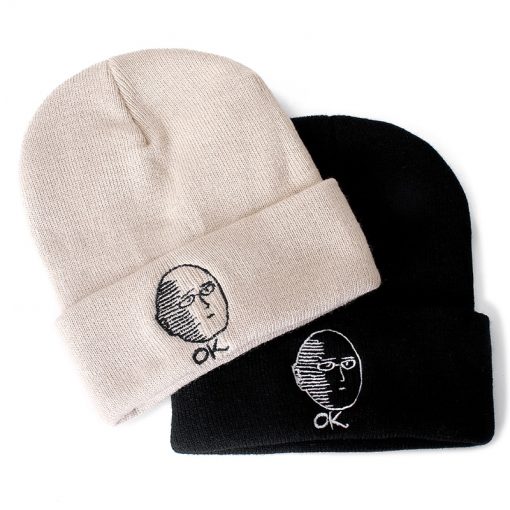 ONE PUNCH MAN Anime Cotton Casual Beanies for Men Women Knitted Winter Hat Solid Color Hip 2 - Fandomaniax Store